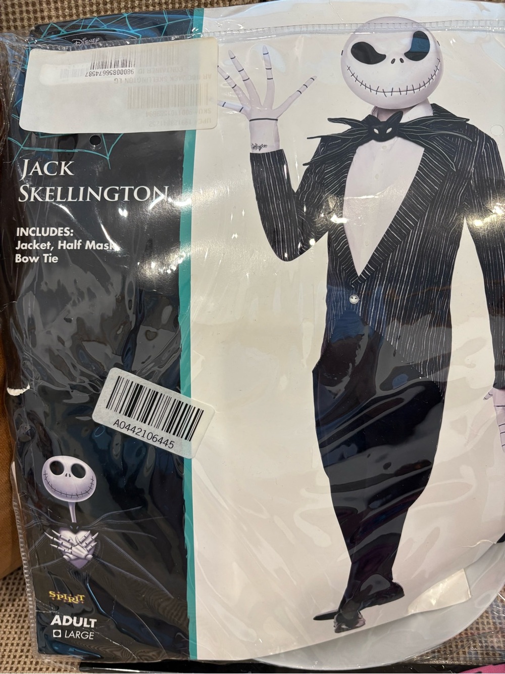 Ellington Jack Skellington Costume - Black & White